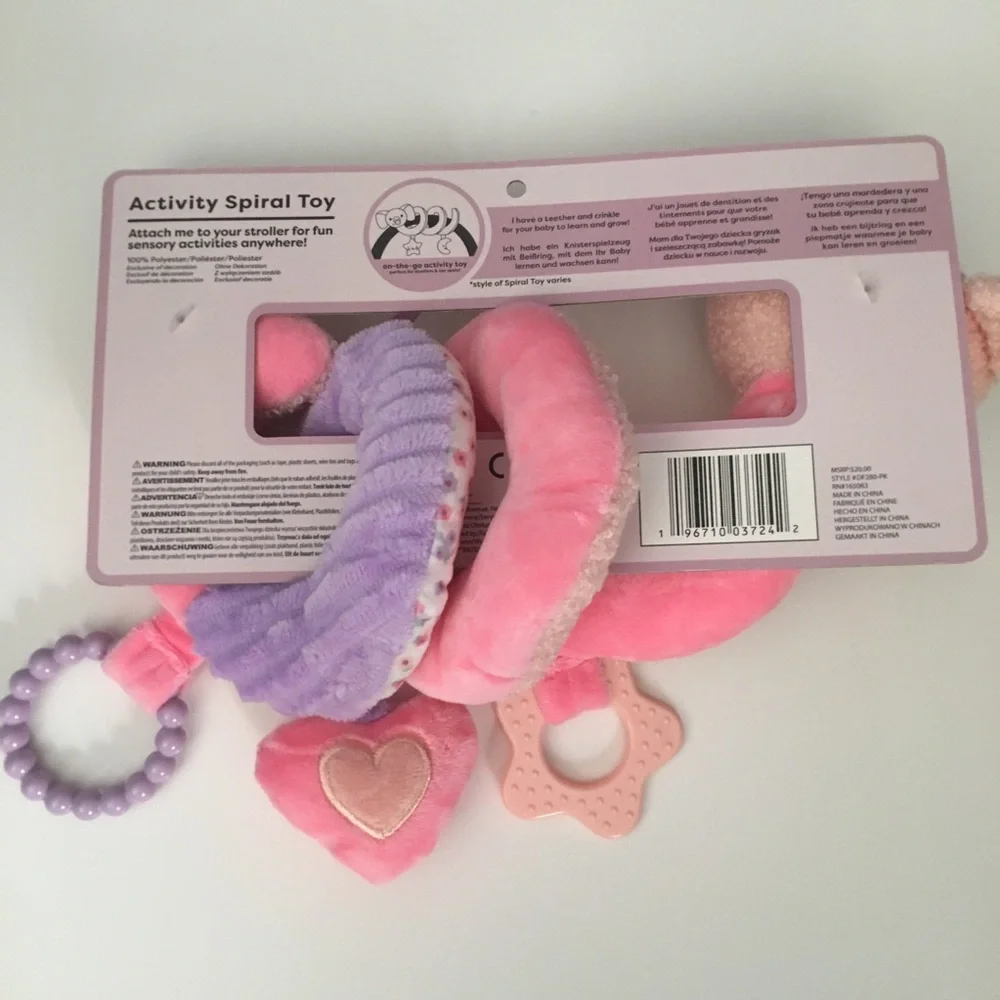 Spiral Soft Baby Toy Soothing Sensory Activities Pink NEW | DreamGro